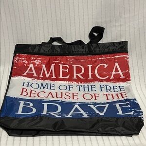 Patriotic Tote Bag, Red White & Blue, Veterans Day, July 4th